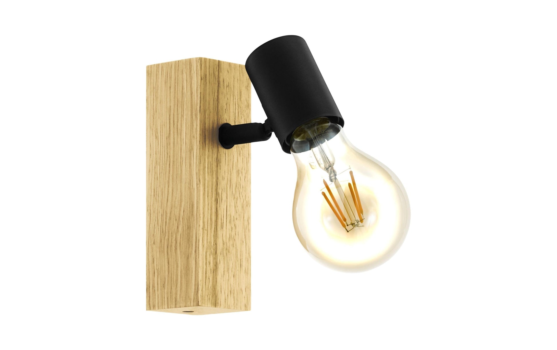 EGLO Deckenleuchte Townshend 3 – 5 × 16,5 cm, 10 W, dimmbar, schwarz/braun, exkl. E27