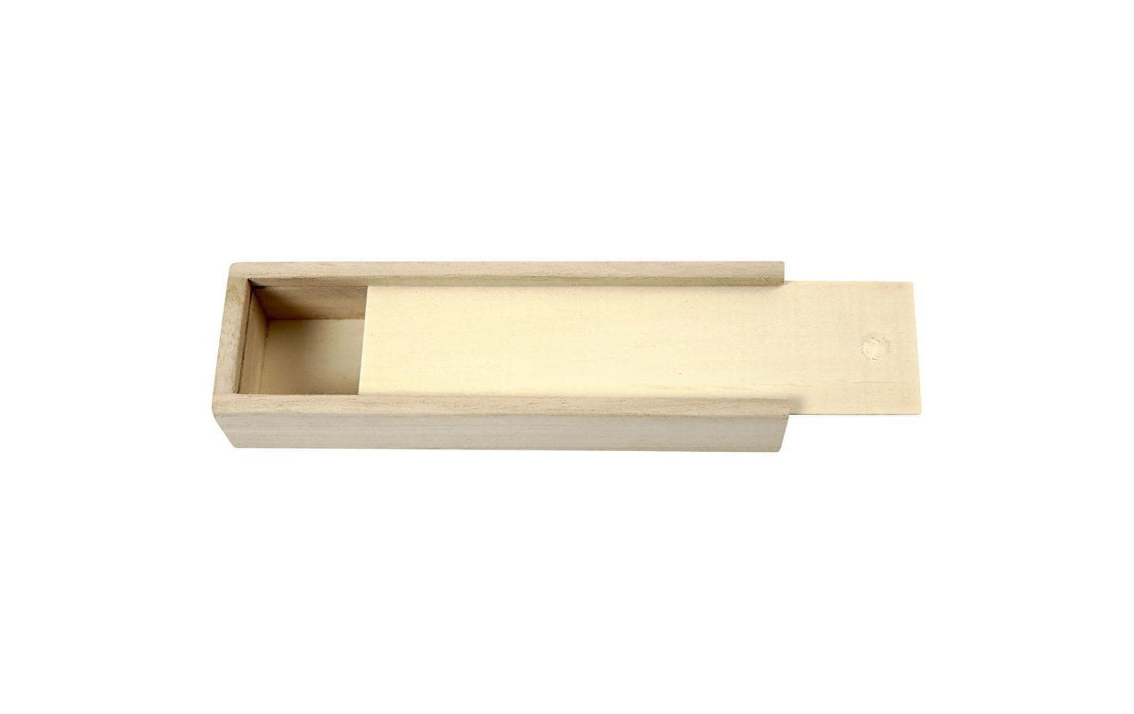 Creativ Company Stiftebox (Hartschale), Braun, Holz, 20 × 2,5 × 6 cm