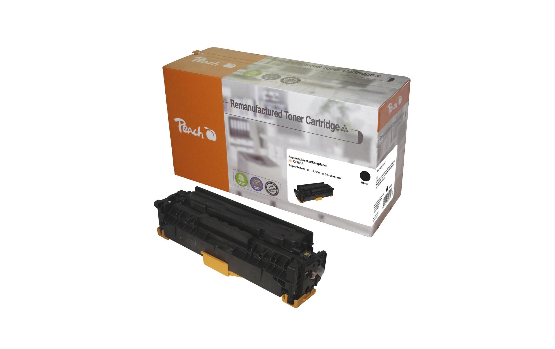 Peach Toner CF380A/312A – schwarz, 2400 Seiten – für HP Color LaserJet Pro MFP M 470/476 dn/dw und andere