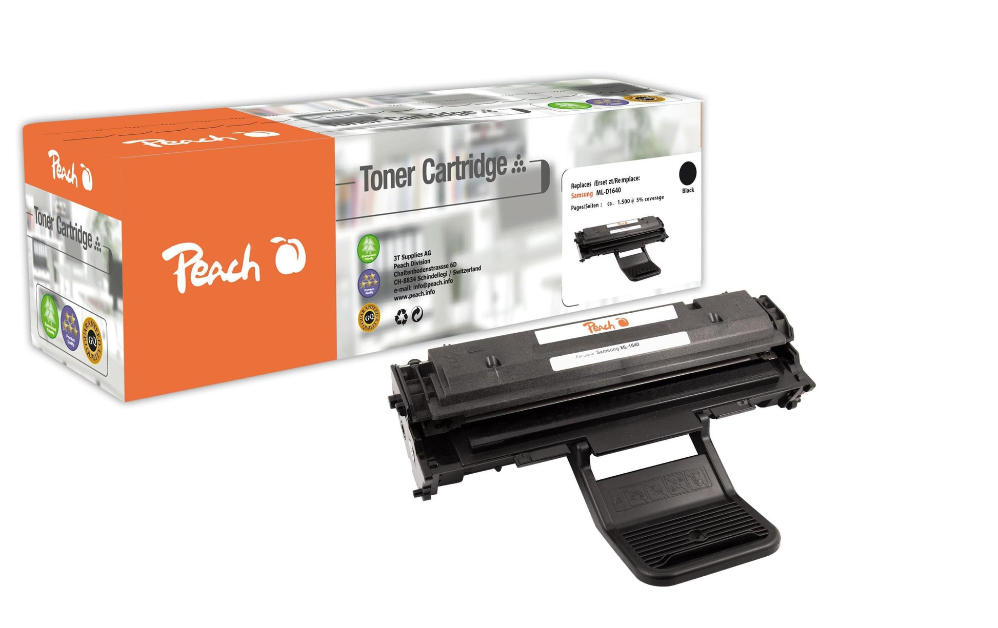 Peach MLT-D1082 Schwarz Toner – Kompatibel – 1'500 Seiten – für Samsung ML-1640/ML-1641/ML-1645 und andere