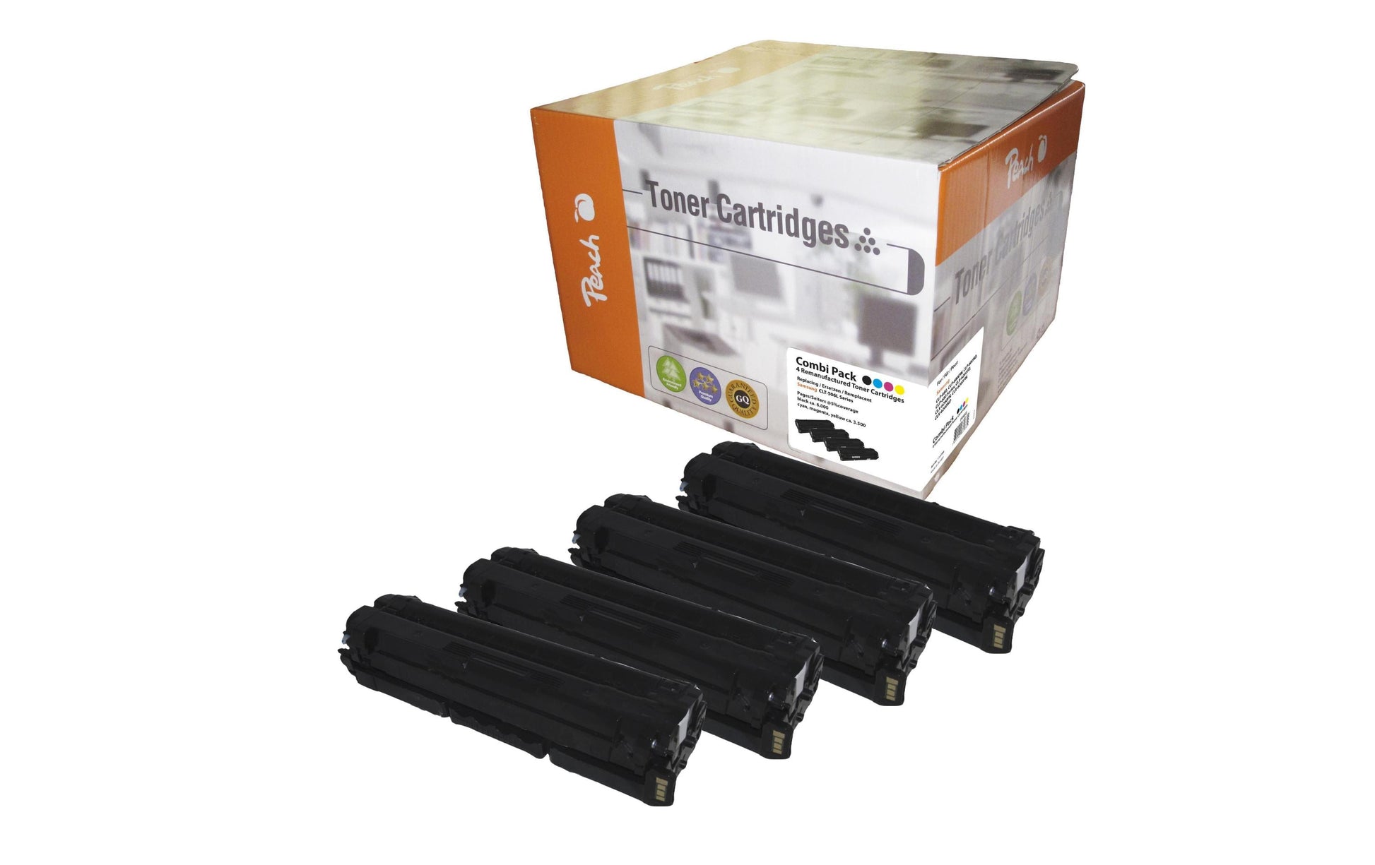 Peach Toner-Multipack CLT-506L – BK/C/M/Y, 3500 Seiten – für Samsung CLP-680/CLP-680 DW/CLP-680 ND und andere