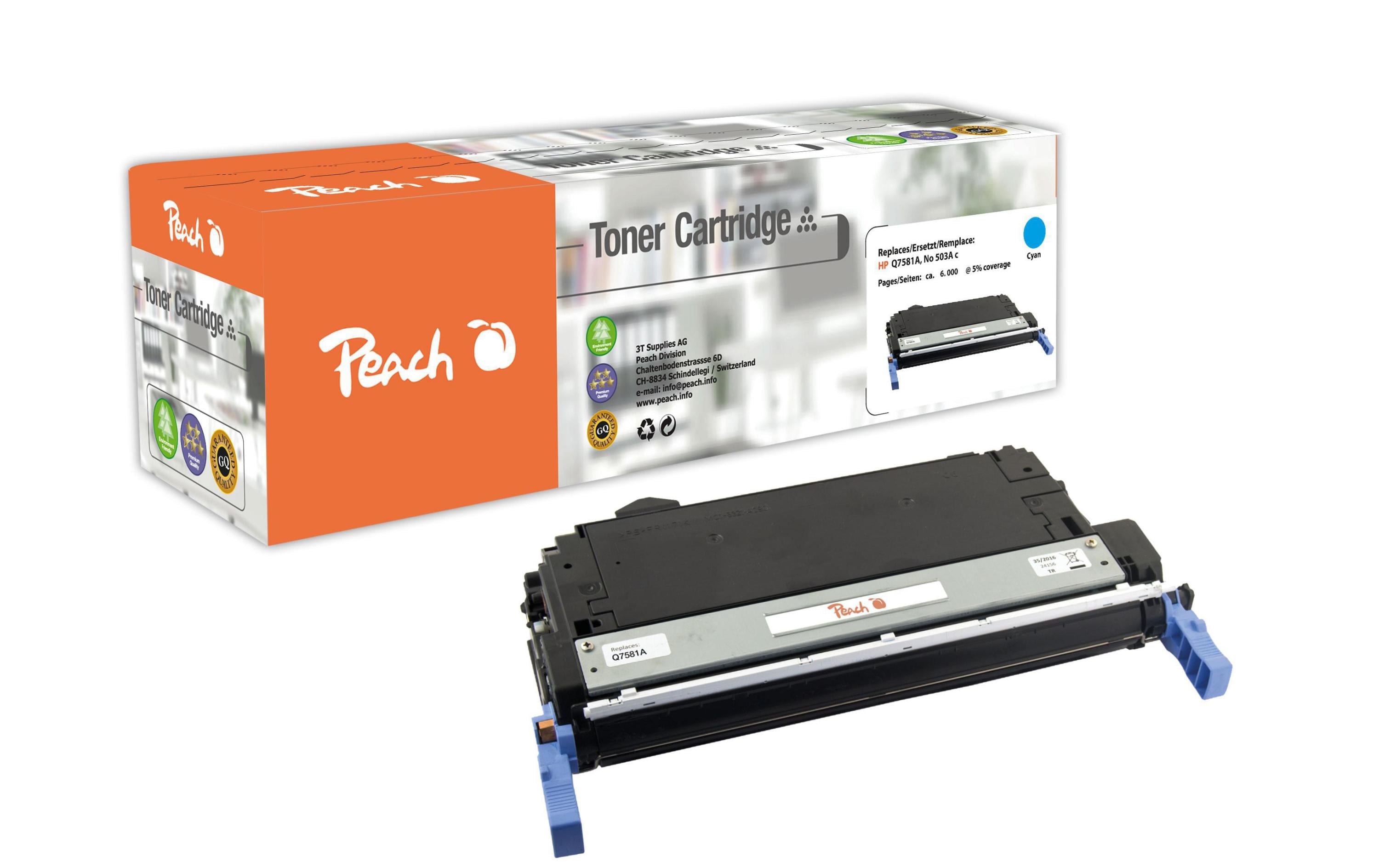 Peach Q7581A Cyan Toner 503A