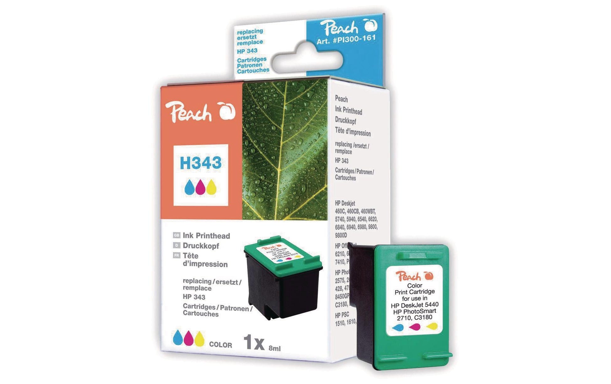 Peach 343 Dreifarbig Tintenpatrone (Kompatibel) – 505 Seiten – für HP DeskJet 460 …