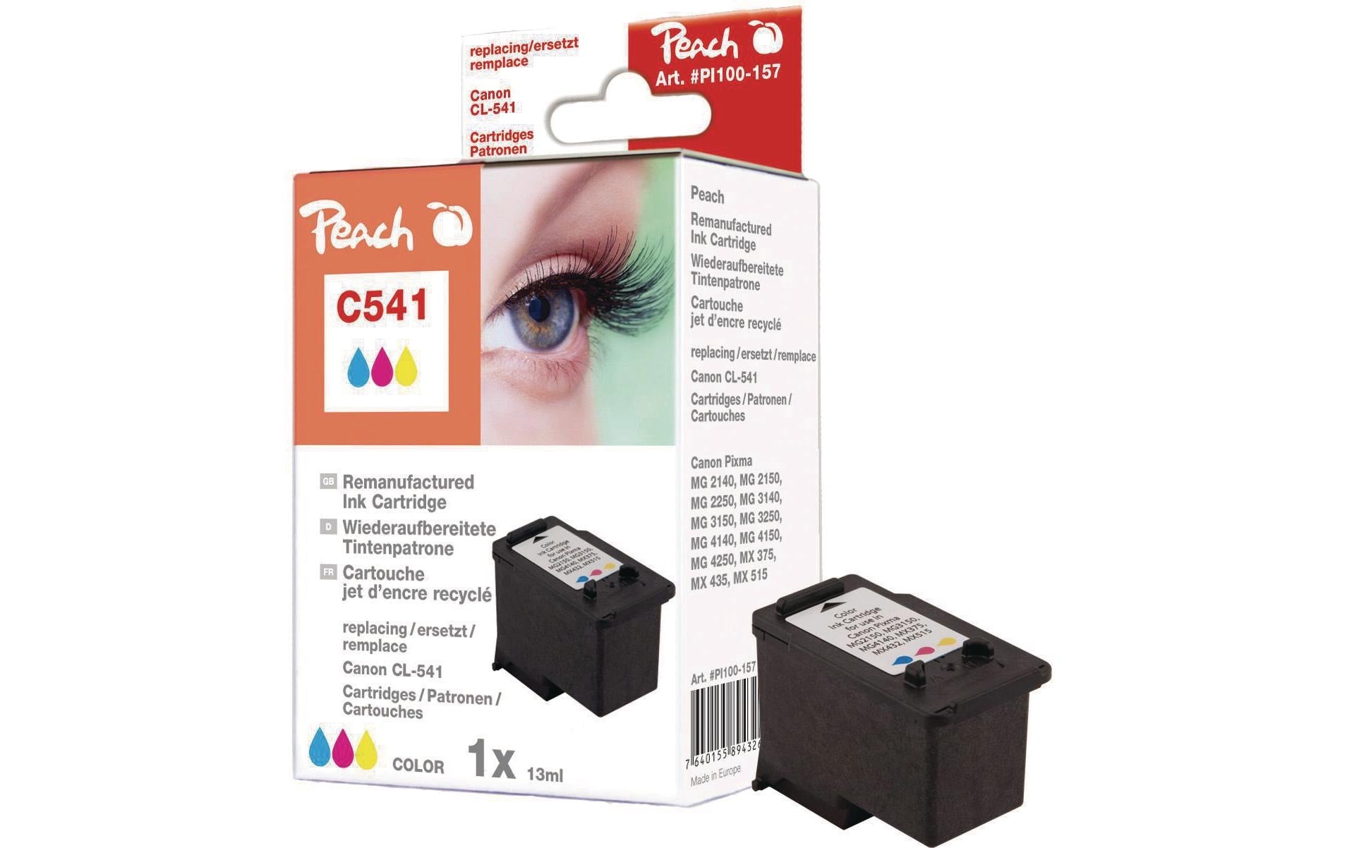 Peach CL-541 Dreifarbig Tintenpatrone (Kompatibel) – 445 Seiten – für Canon Pixma MG2140/2150/2250 …
