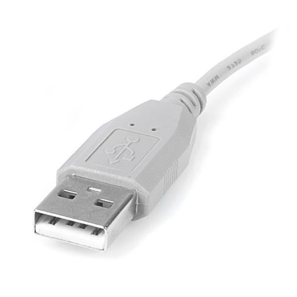 StarTech.com USB-A auf Mini-USB-B Kabel – USB 2.0 (480 Mbit/s) – 0,15 m – PVC-Mantel, Grau