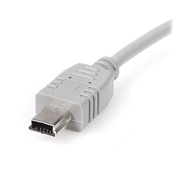 StarTech.com USB-A auf Mini-USB-B Kabel – USB 2.0 (480 Mbit/s) – 0,15 m – PVC-Mantel, Grau