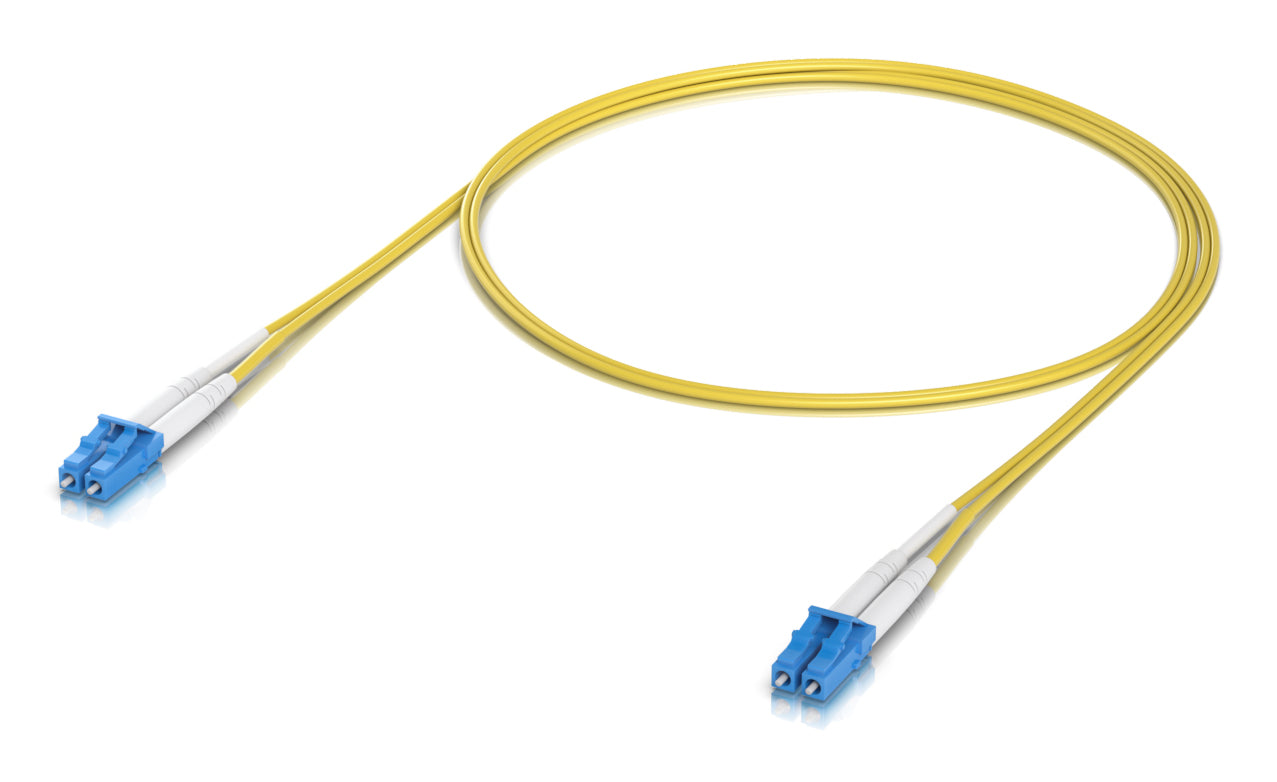 Ubiquiti LWL-Patchkabel – LC–LC, Singlemode (OS2), 100 Gbit/s, 1 m, LSZH, Gelb, 50er-Pack