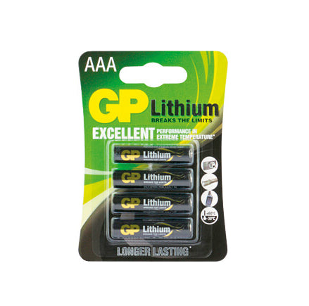 GP Batteries AAA Batterien, Lithium, 1,5 V – 4 Stk.