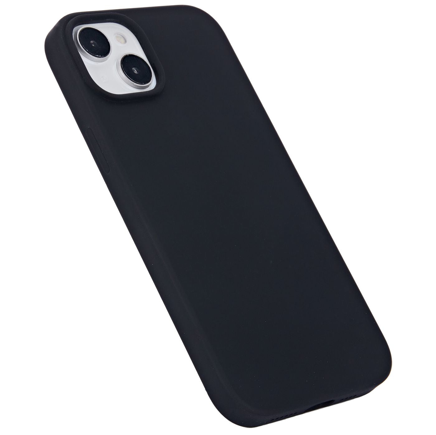 eSTUFF INFINITE (GRS) RIGA Backcover – für Apple iPhone 15 Plus, PC+Silikon+Mikrofaser, schwarz