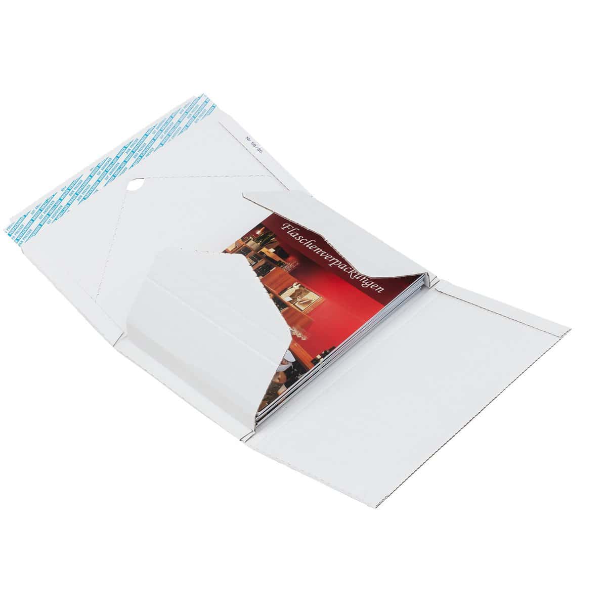 Brieger Versandverpackung VARIFIX – 325 × 250 × 15 mm, 3,0 mm, selbstklebend, weiss – 1 Stk.