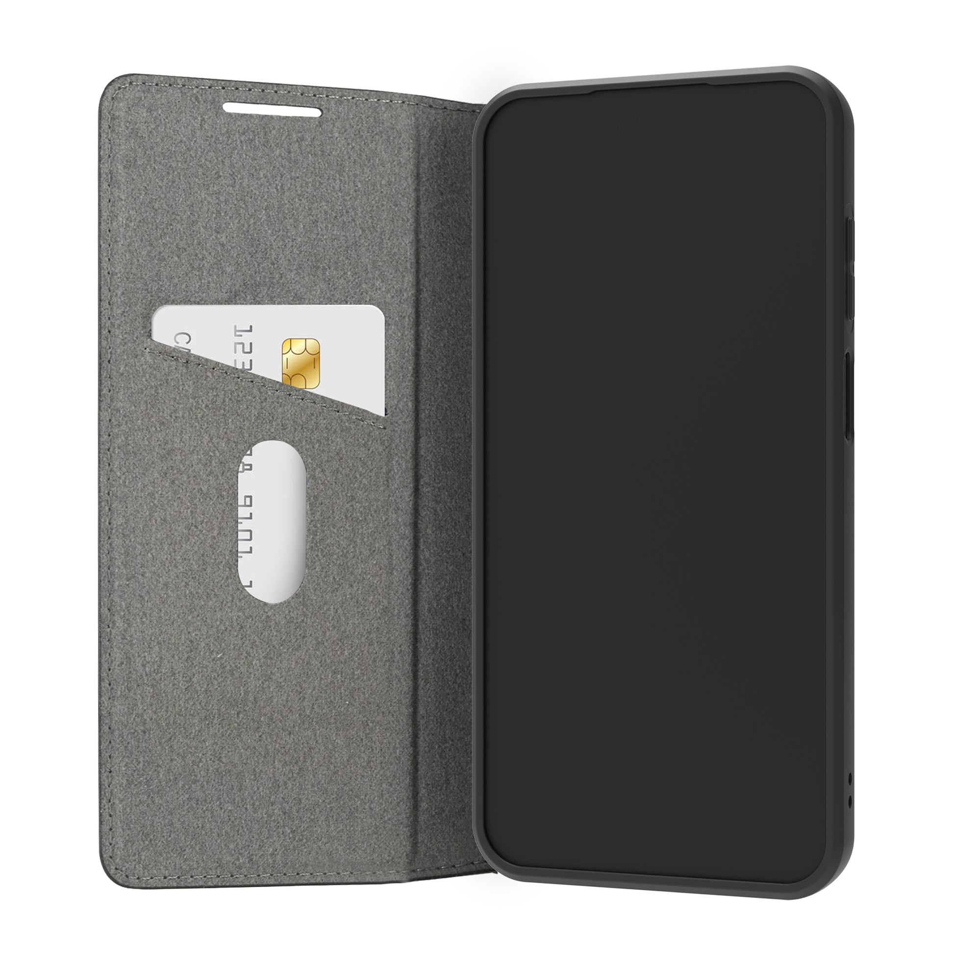 dbramante1928 Oslo Folio – für Samsung Galaxy A25 5G, mit Ständer, mit Kartenfach, PU, Schwarz, Displayschutz