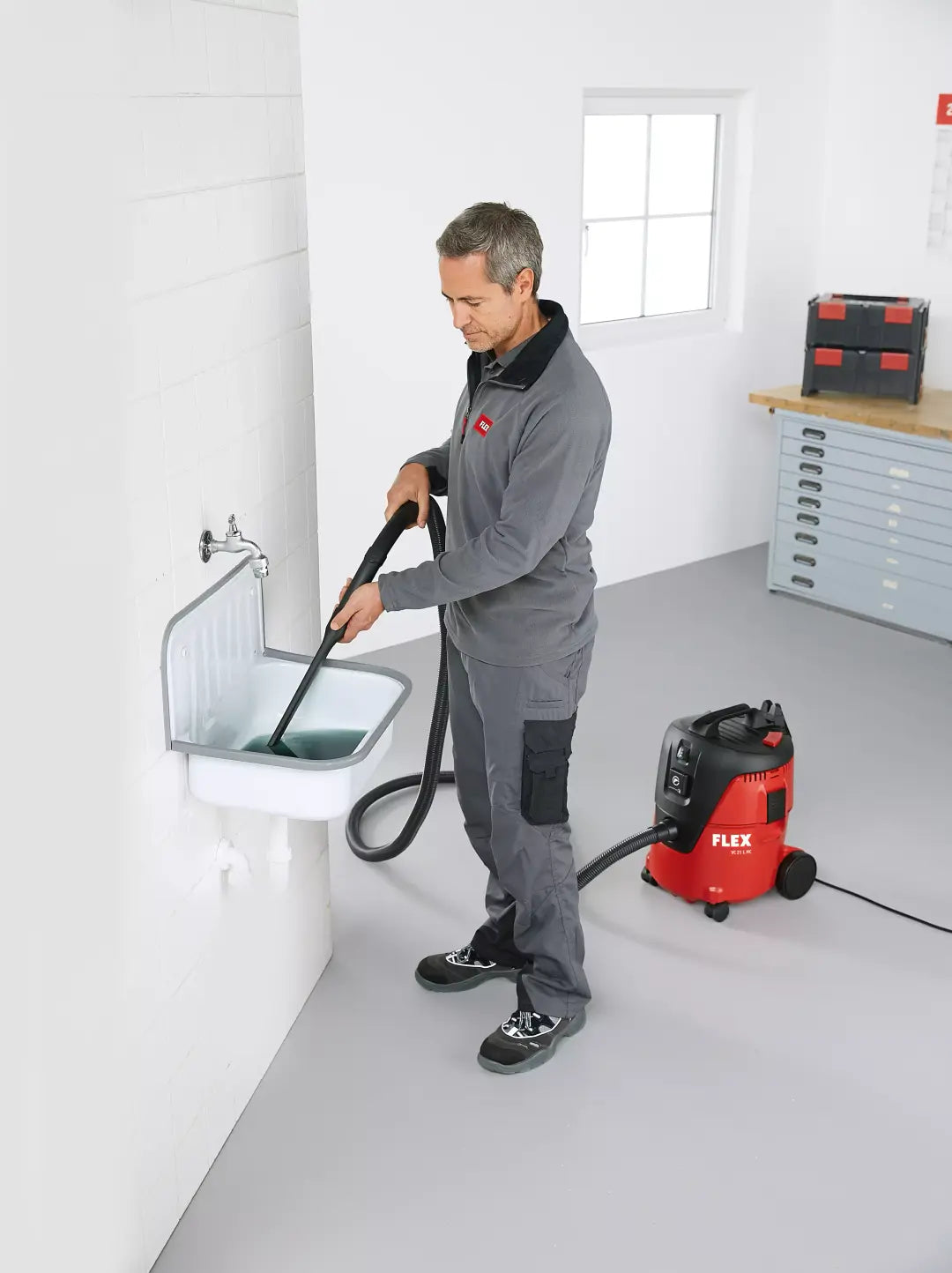Flex Sauger VC 21 L MC – 1250 W, 20 l, Netzbetrieb, Schlauch 3,5 m