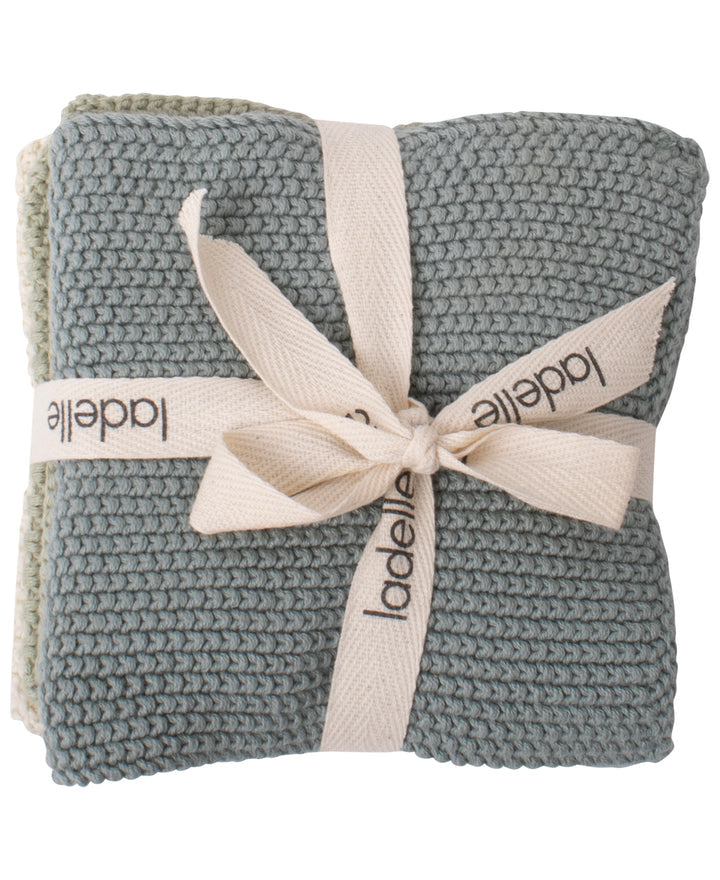 Ladelle Abwaschlappen – grün – 27 × 27 cm – Baumwolle – 3er-Set