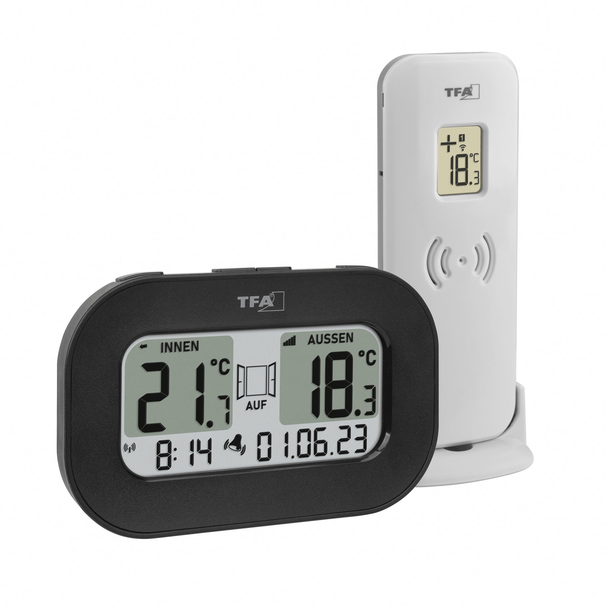 TFA-Dostmann TFA Dostmann 30.3046.01 – Funk-Thermometer, Digital, Innen/Aussen – Schwarz