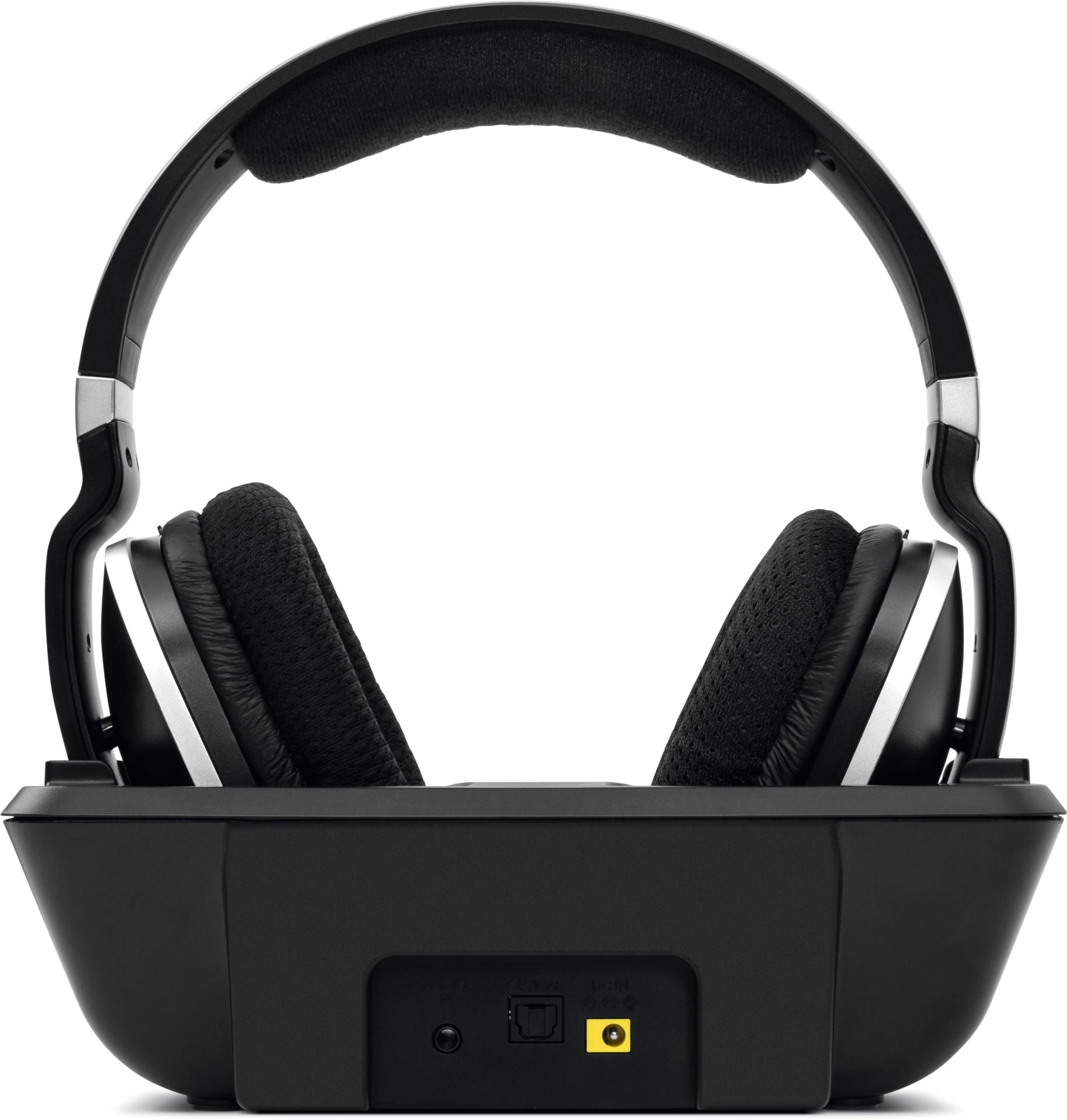 TechniSat Stereoman 2 V2 On-Ear Kopfhörer – Stereo, Kabellos (2,4 GHz), mit Ladestation, Schwarz