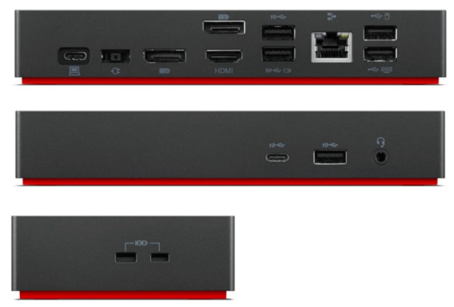 Lenovo ThinkPad Universelle USB-C Dockingstation – USB-C, 2× DP, 1× HDMI, 5× USB-A, 135 W PD, GbE