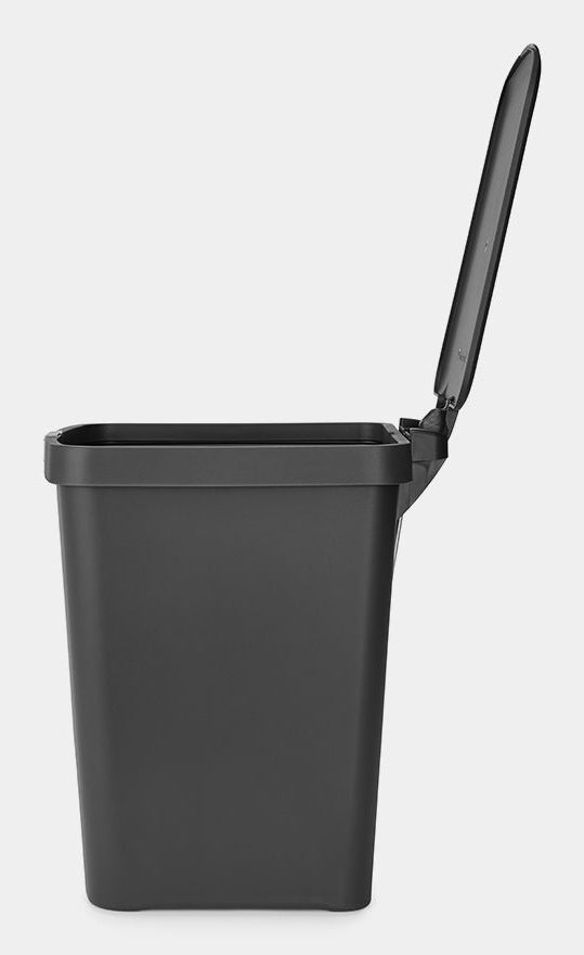 Brabantia Treteimer StepUp – 25 l – Recycling-Kunststoff, rechteckig – dunkelgrau
