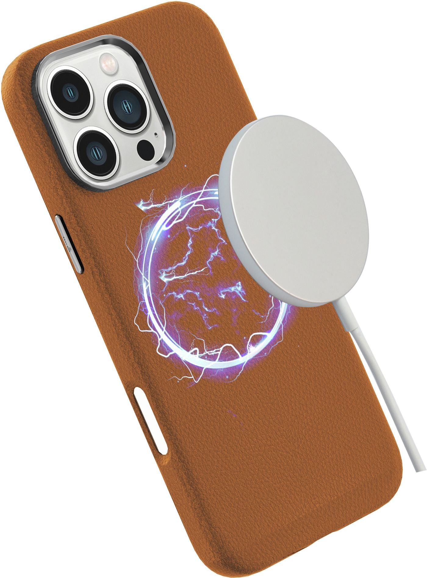 eSTUFF INFINITE Venice Backcover – für Apple iPhone 16, MagSafe, Leder, Braun