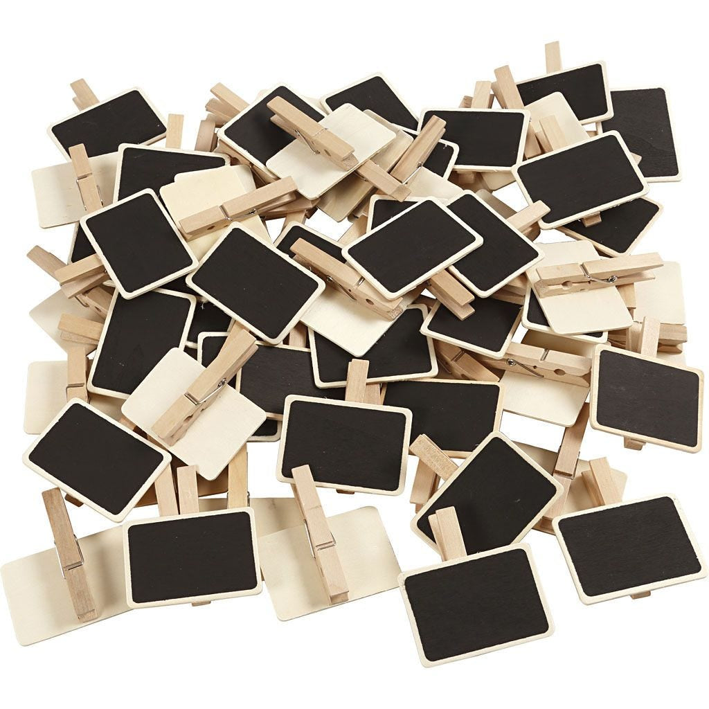 Creativ Company Minikreidetafel – schwarz, 68 × 47 mm, Holz