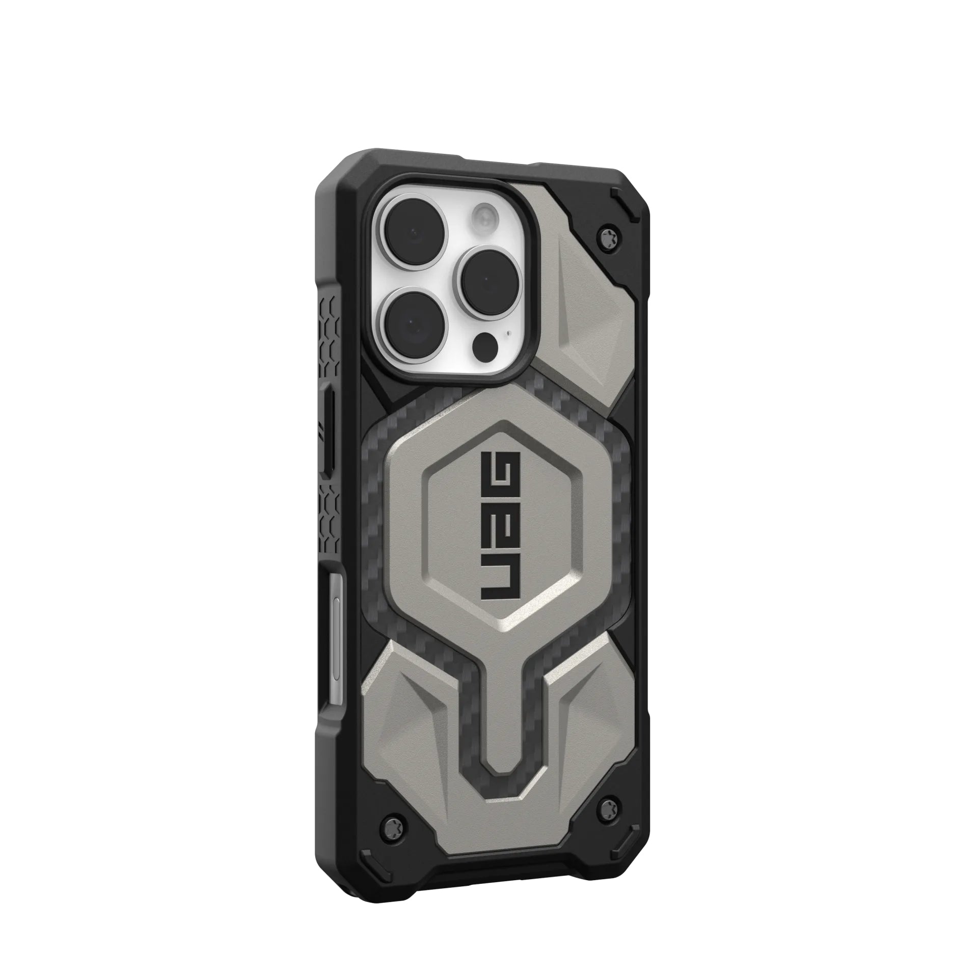 Urban Armor Gear UAG Monarch Pro Rückcover – für Apple iPhone 16 Pro, MagSafe, PC, Titan, bis 7,6 m Sturzsicher