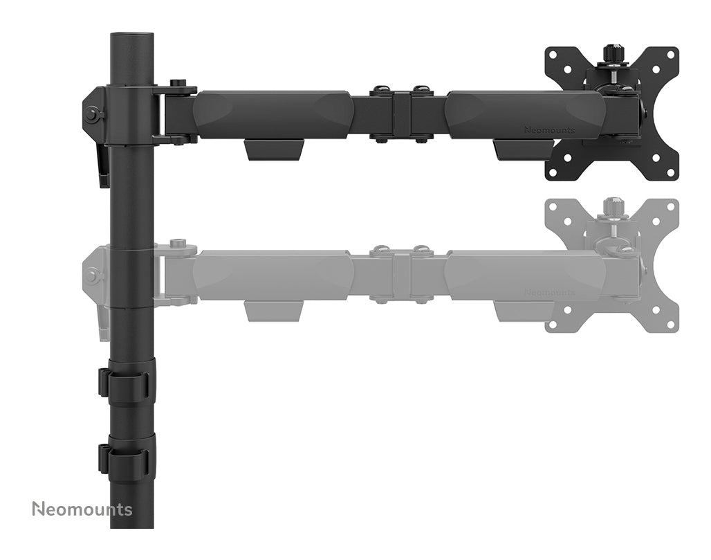 Neomounts DS60-600BL1 Monitorarm – NERO Single, Quick-Fix, Tischklemme