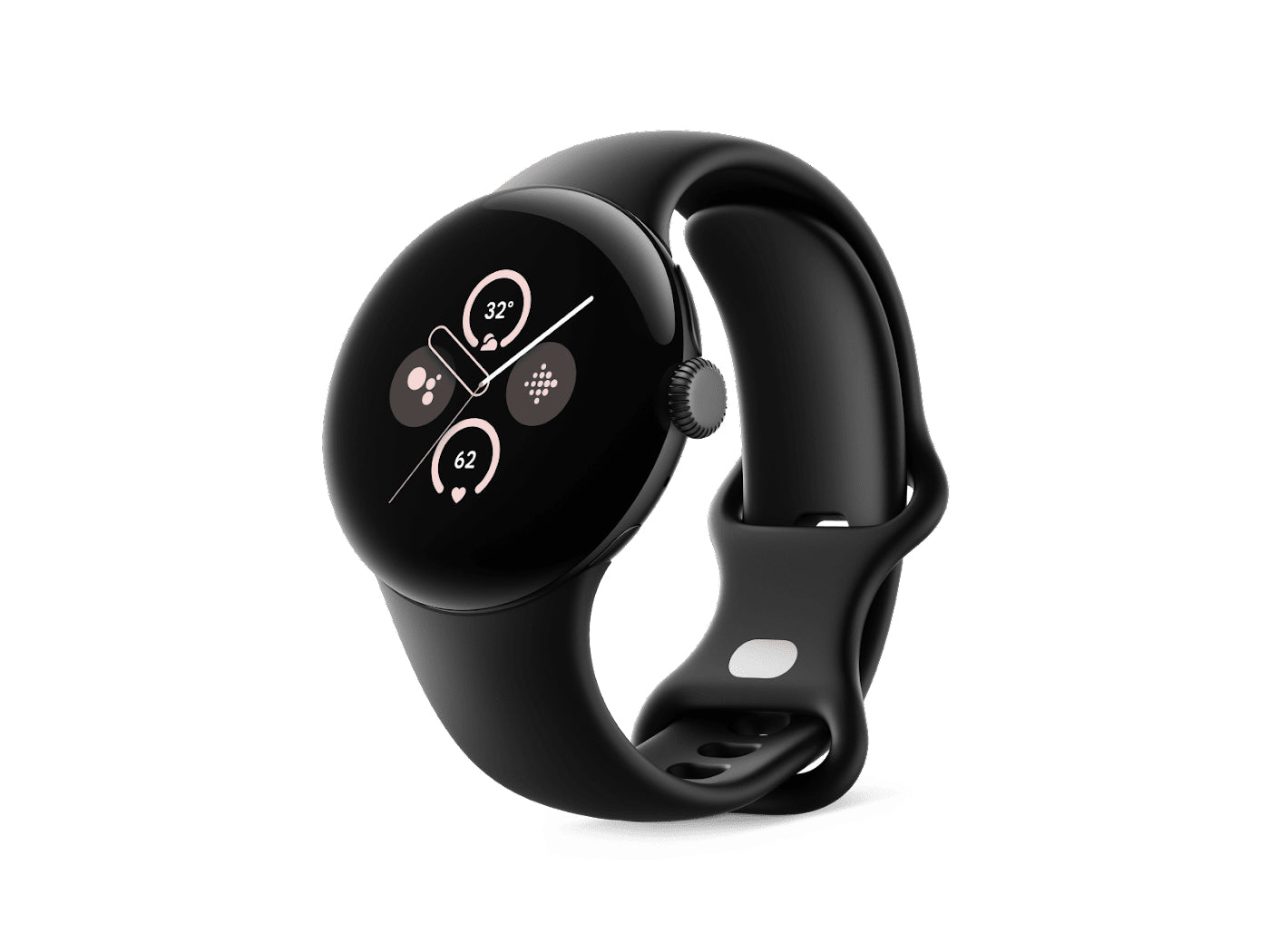 Google Pixel Watch 2 41 mm GPS + Cellular – Aluminium Schwarz, Sportarmband, S/L, 50 m, für Android