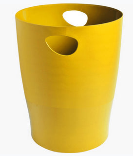 Exacompta Papierkorb Ecobin BeeBlue – 15 l – Kunststoff (PP), rund – gelb