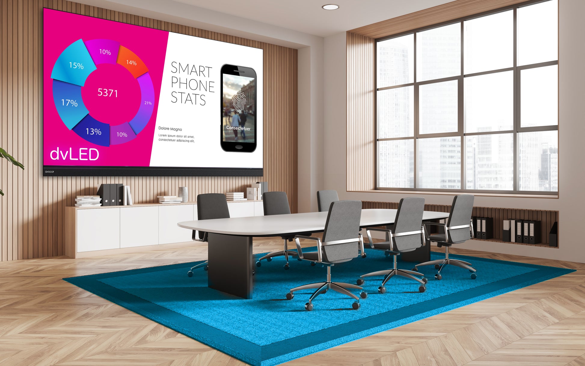 Avocor AVX-1380 – 138" Full HD Signage-Display, 550 cd/m²