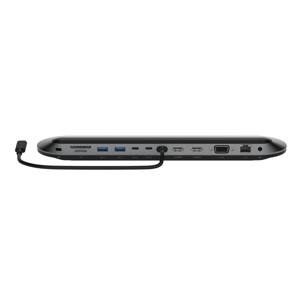 Belkin INC014BTSGY Dockingstation – USB-C, 2× HDMI, 1× VGA, 2× USB-A, 2× USB-C, 100 W PD, 2,5GbE, SD/microSD