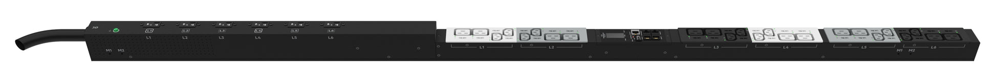 HPE G2MTRD/SWTD3P17.3KVA PDU 10,0 kVA – Dreiphasig, Metered/Switched – 0U senkrecht – C13×12, C19×12