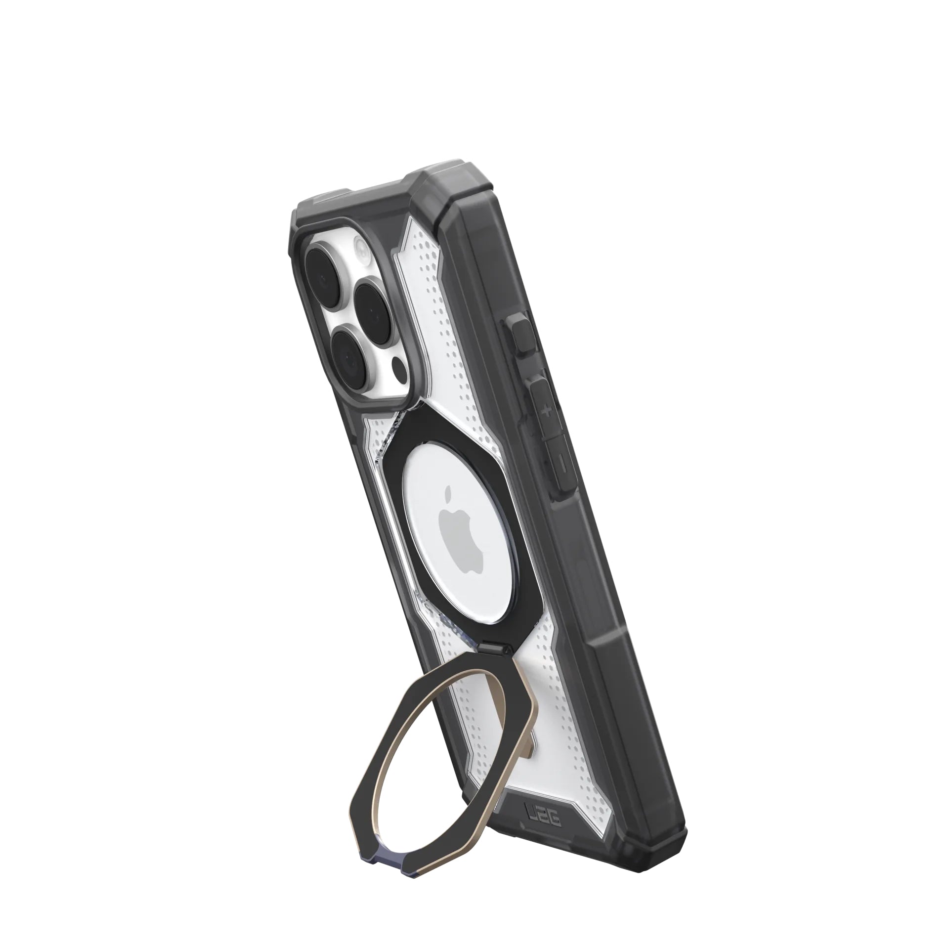 Urban Armor Gear Backcover – für Apple iPhone 16 Pro – Titan/transparent – TPU/PC – MagSafe-kompatibel