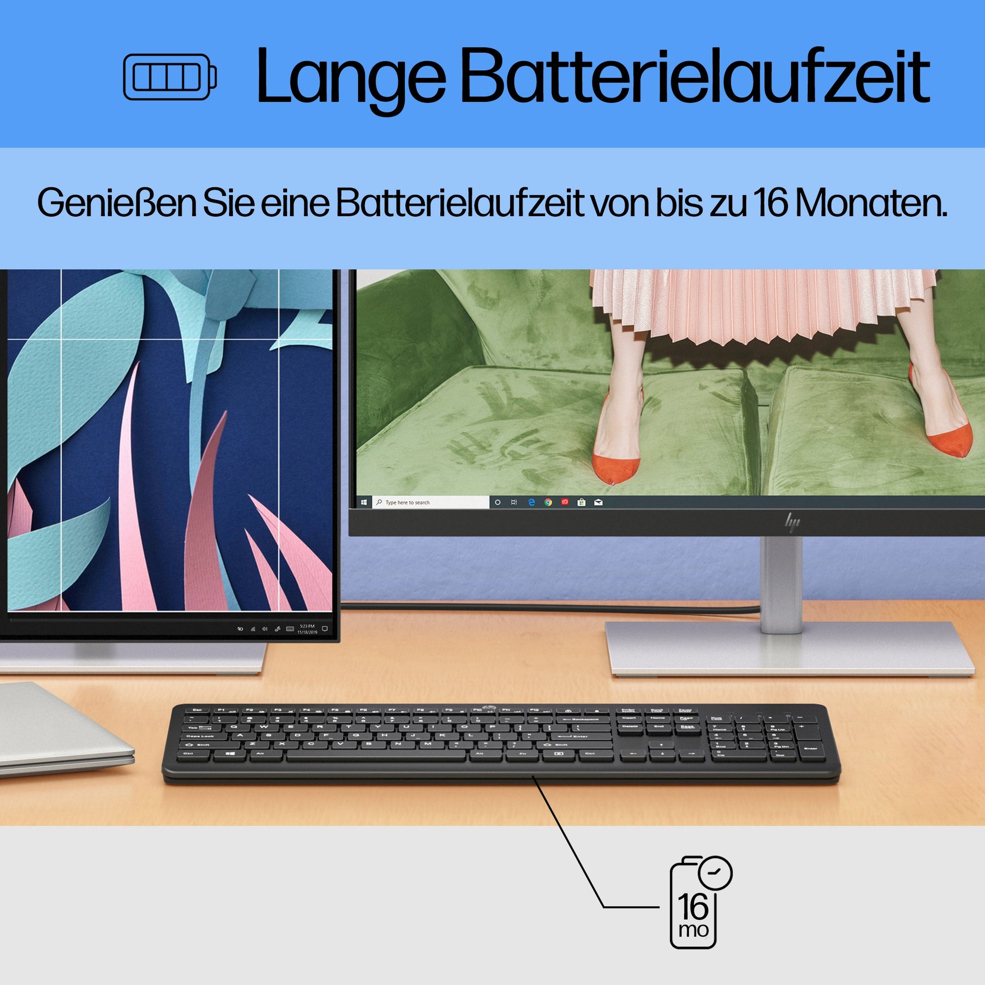 HP 230 – Tastatur, kabellos, schwarz
