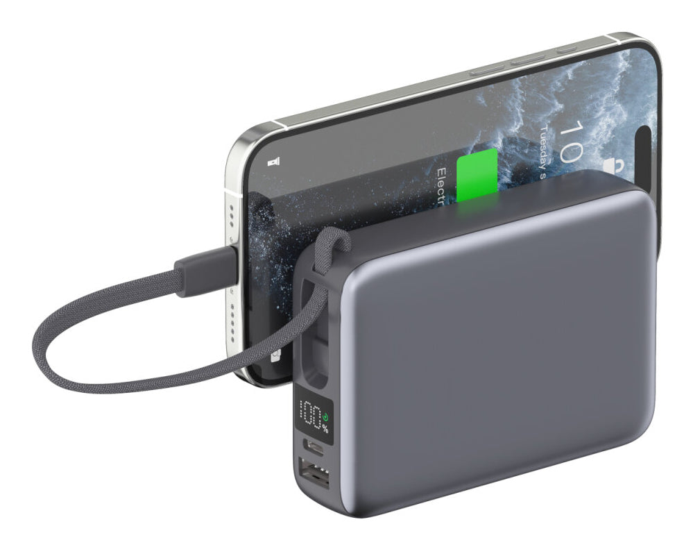 4smarts Powerbank 20000 mAh, PD 22,5 W, für Smartphones, Grau