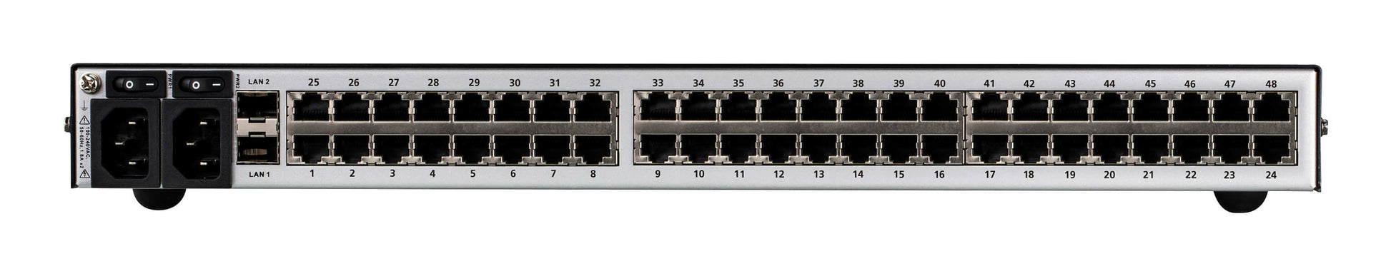 ATEN SN1148CO Serieller Konsolenserver – 48× serielle Ports, 2× SFP, 4× USB 2.0, Dual Power – Schwarz