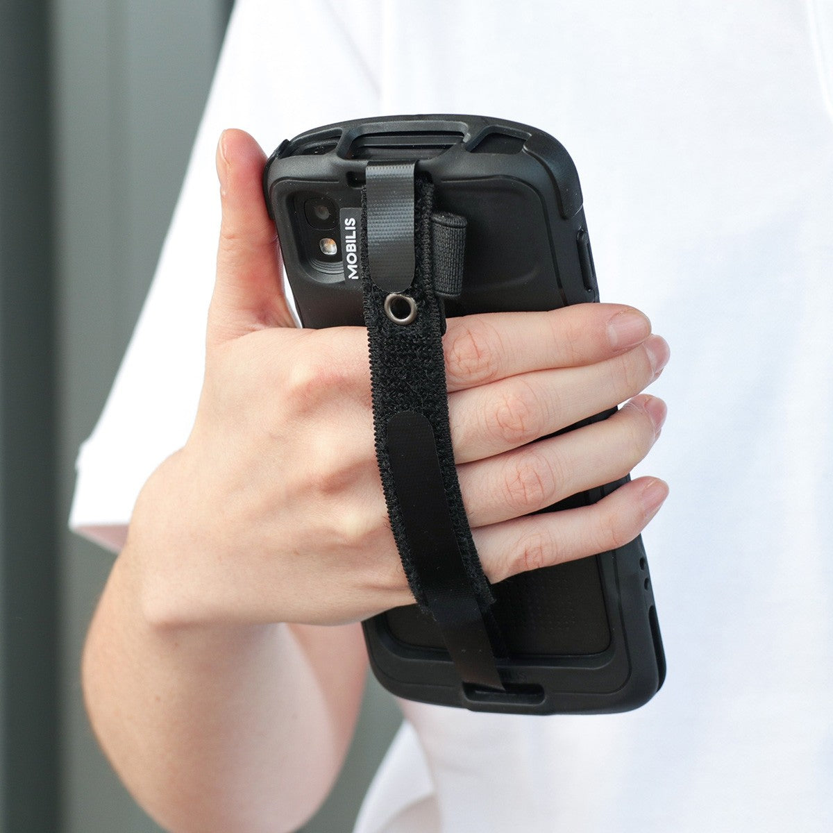 Mobilis Handschlaufe mit Stifthalter – für Protech – Schwarz
