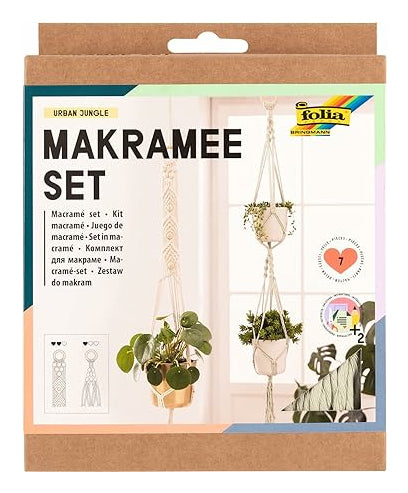 Folia Makramee Bastelset Urban Jungle – 7-teilig – 160 × 207 × 35 mm