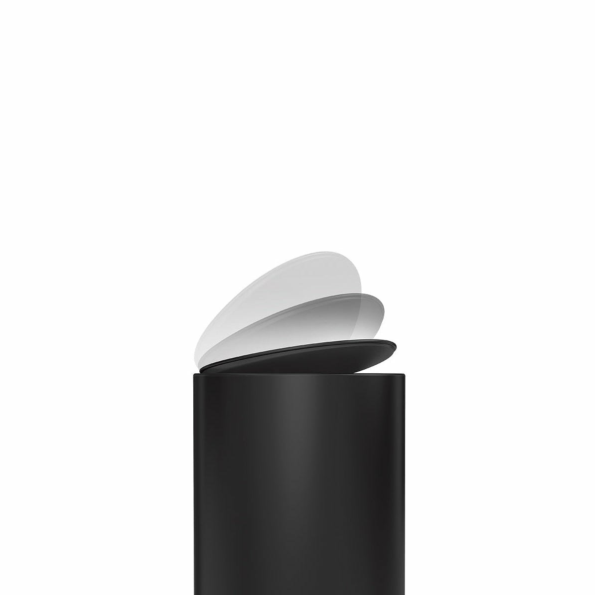 simplehuman Papierkorb – 6 l – Edelstahl – B × H × T 280 × 370 × 200 mm