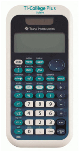 Texas Instruments Wissenschaftlicher Taschenrechner TI College Plus – Batterie – Schwarz/Blau/Weiss