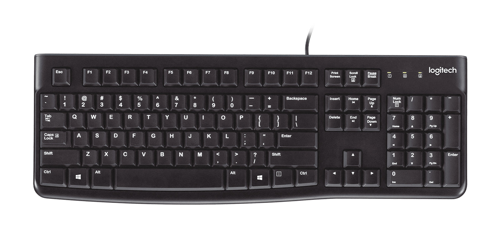 Logitech K120 – Kabelgebundene Tastatur (USB-A), ES-Layout (ES), Schwarz