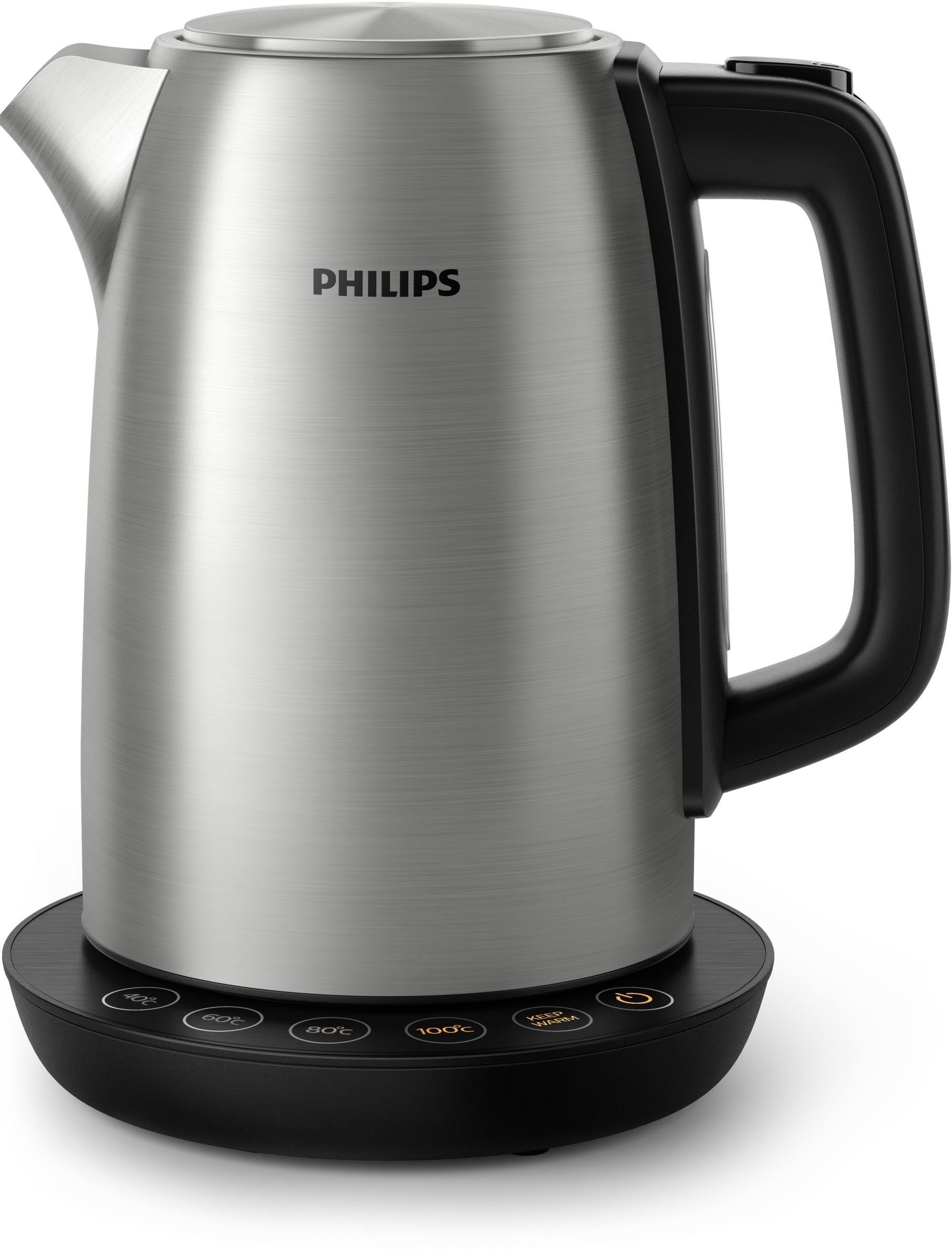 Philips Avance HD9359/94 – Wasserkocher 1,7 l, Temperaturregler, 2200 W, Edelstahl, Silber