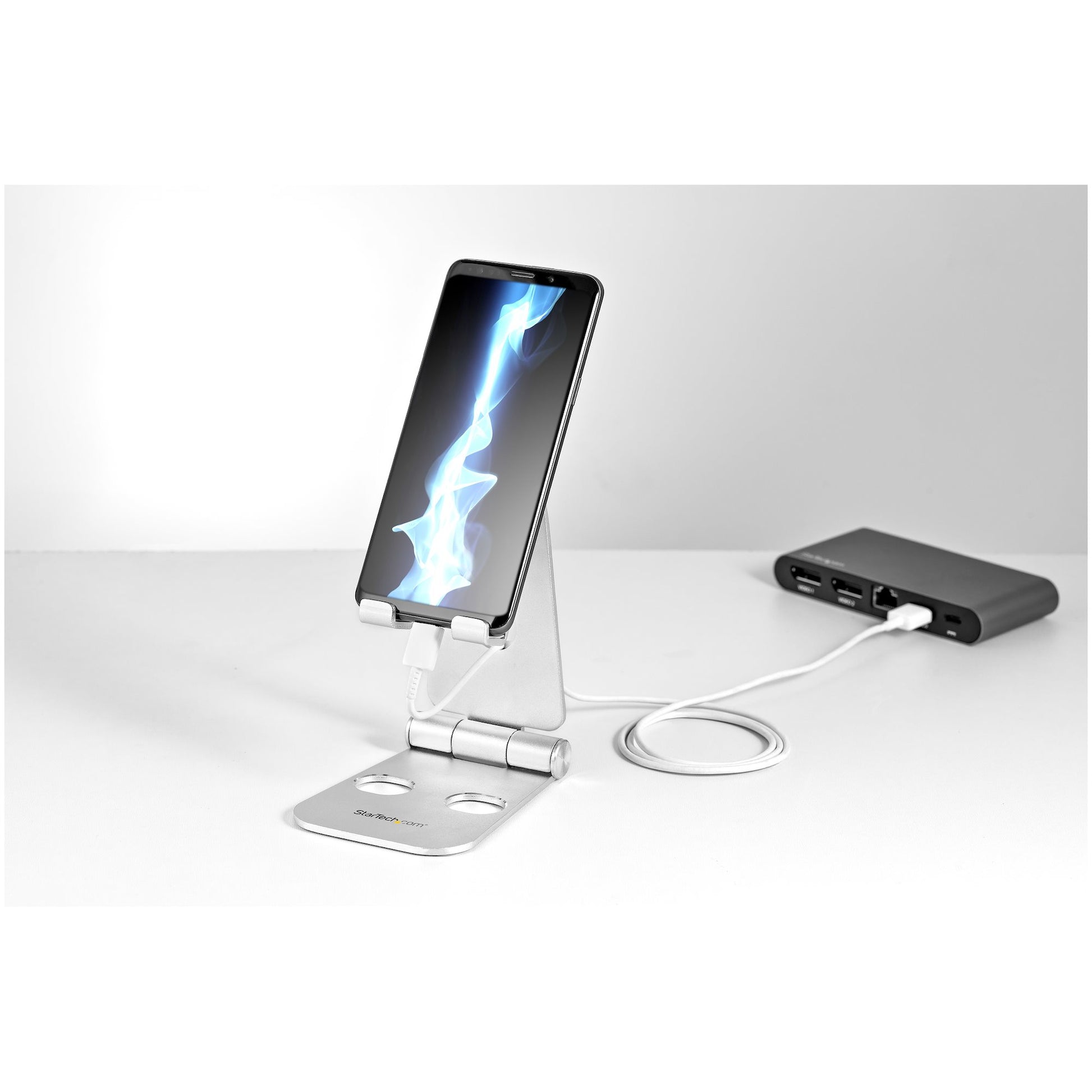 StarTech.com Tablet-Ständer – für Smartphones und Tablets bis 13", faltbar, verstellbar – Silber
