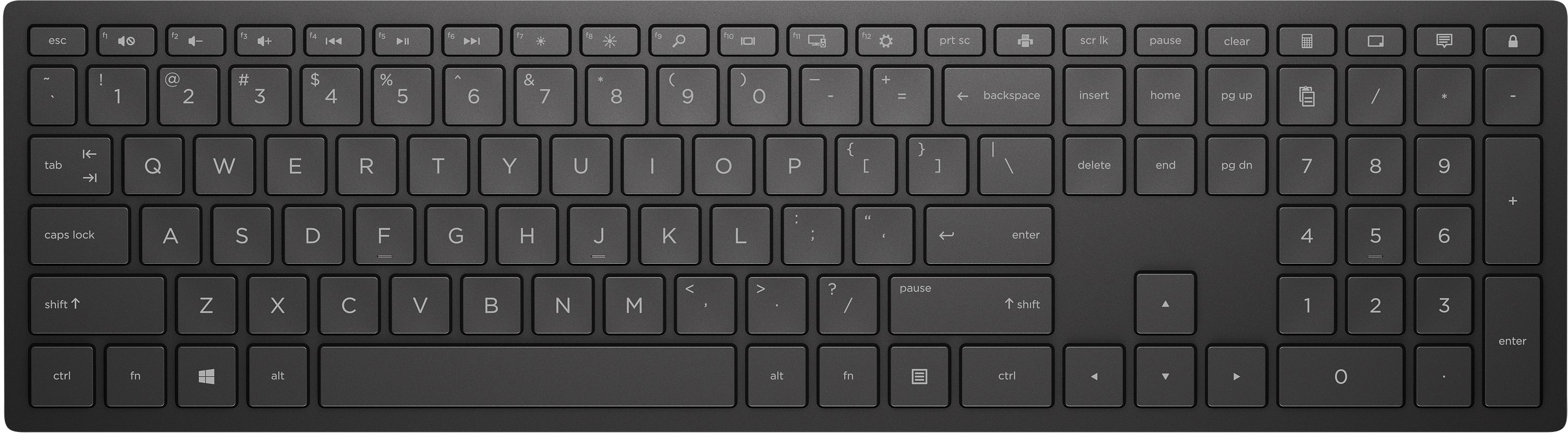 HP Pavilion 400 Wireless – Tastatur – 2,4 GHz (Nano-Empfänger) – AZERTY (FR) – Schwarz
