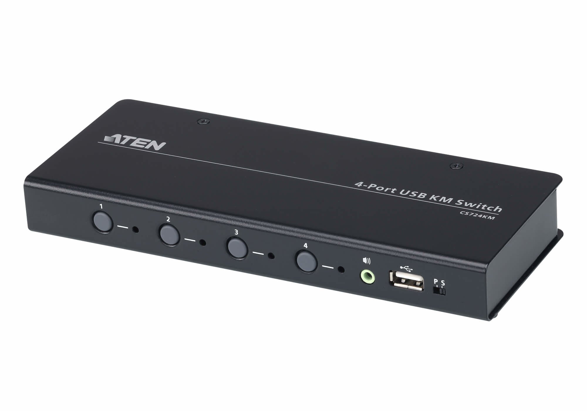 ATEN CS724KM – KVM-Switch 4×1, USB 2.0, Audio, externes Netzteil