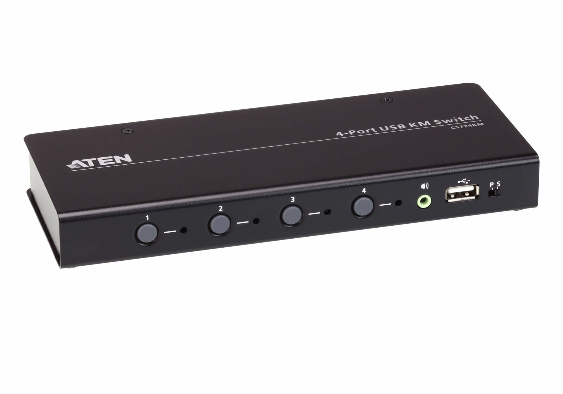 ATEN CS724KM – KVM-Switch 4×1, USB 2.0, Audio, externes Netzteil