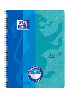 Elba Collegeblock, Spiralbindung, Karton, 80 Blatt, 4-fach gelocht, perforiert, 90 g/m² – mehrfarbig