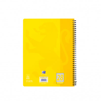 Elba Collegeblock, 80 Blatt, 4-fach gelocht, perforiert, 90 g/m² – Sonnengelb, für SCRIBZEE App