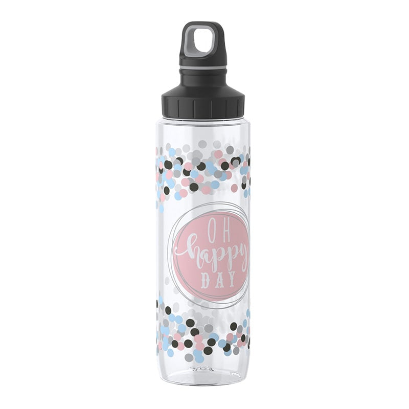 EMSA Drink2Go Trinkflasche 700 ml – Tritan, Weithals, Schraubdeckel, Happy Day