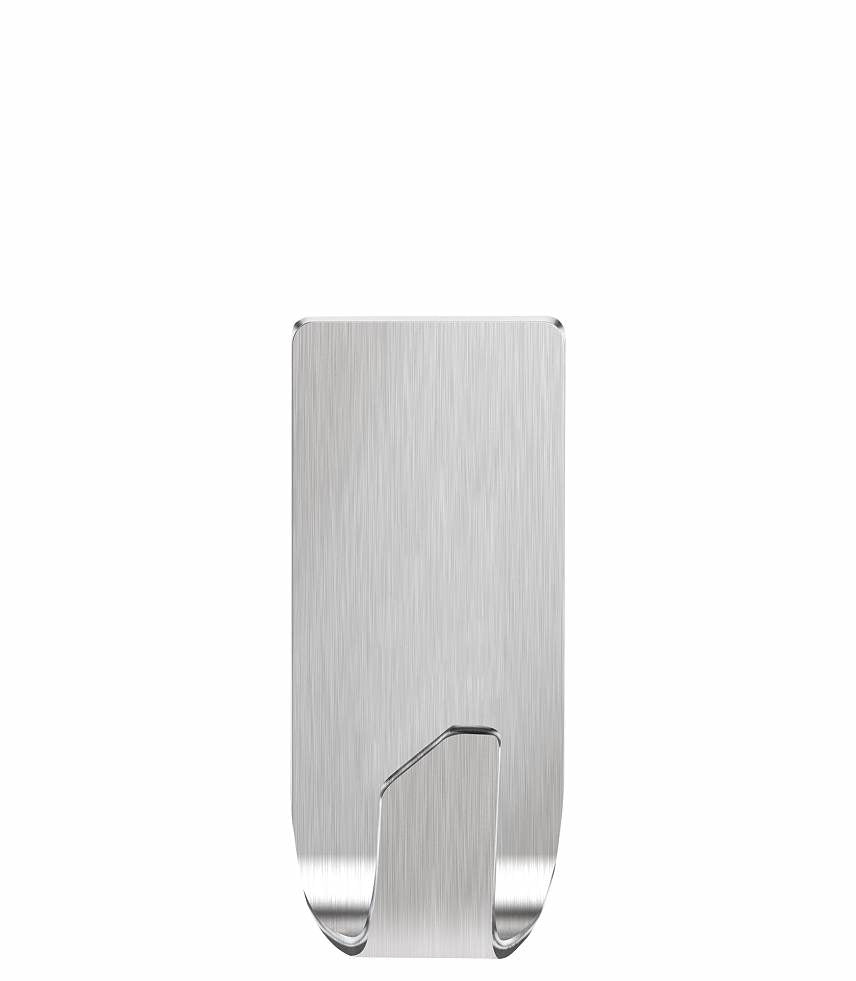 TESA Klebehaken – Edelstahl, 1 kg, Klebestreifen, 2er-Set
