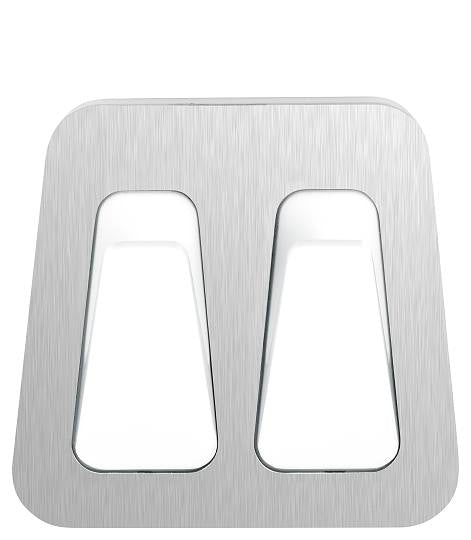 TESA Klebehaken – Kunststoff/Edelstahl, 3 kg, Klebestreifen, Silber