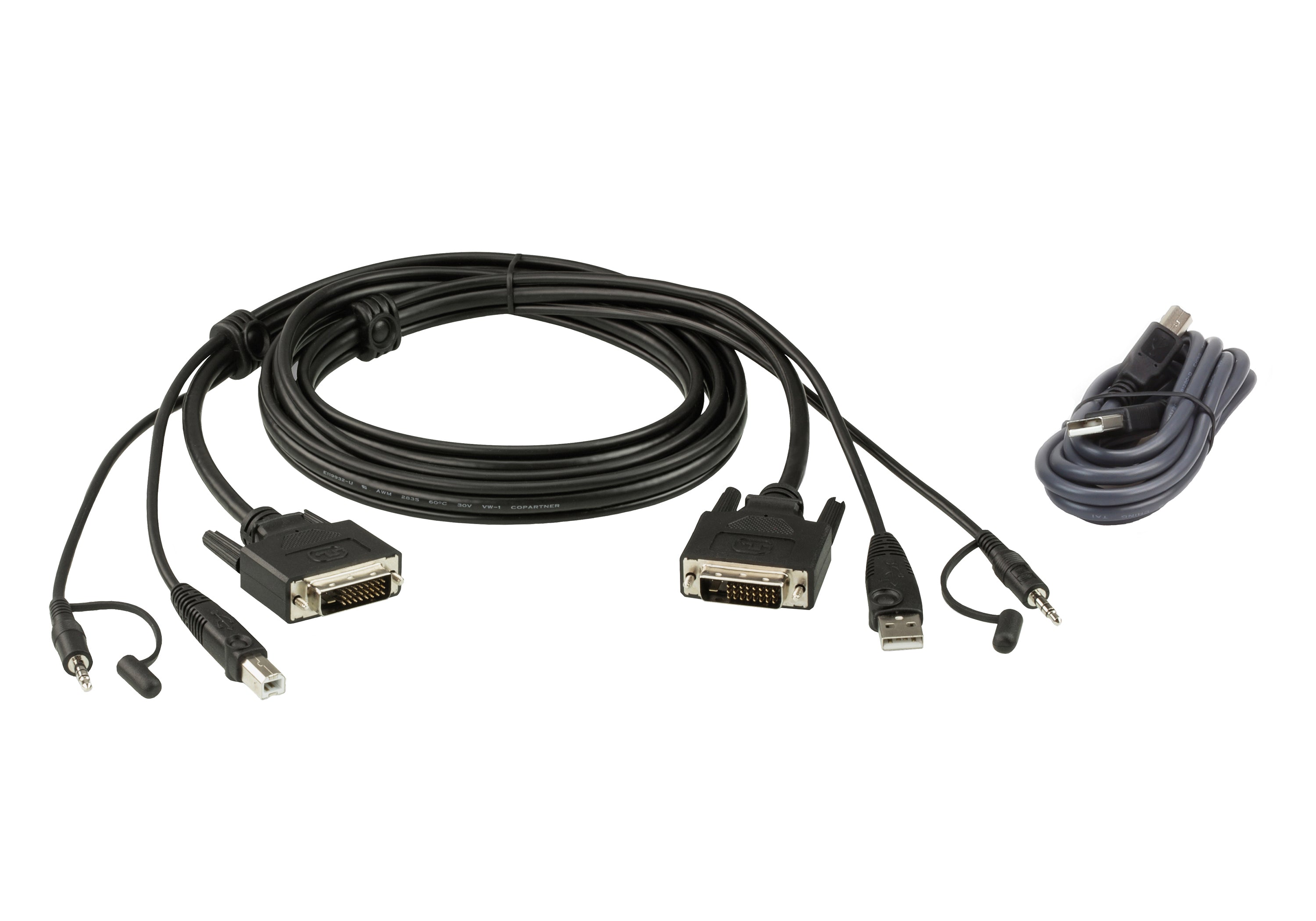 ATEN KVM-Kabelsatz (DVI-D, USB, 3,5 mm) – 1,8 m